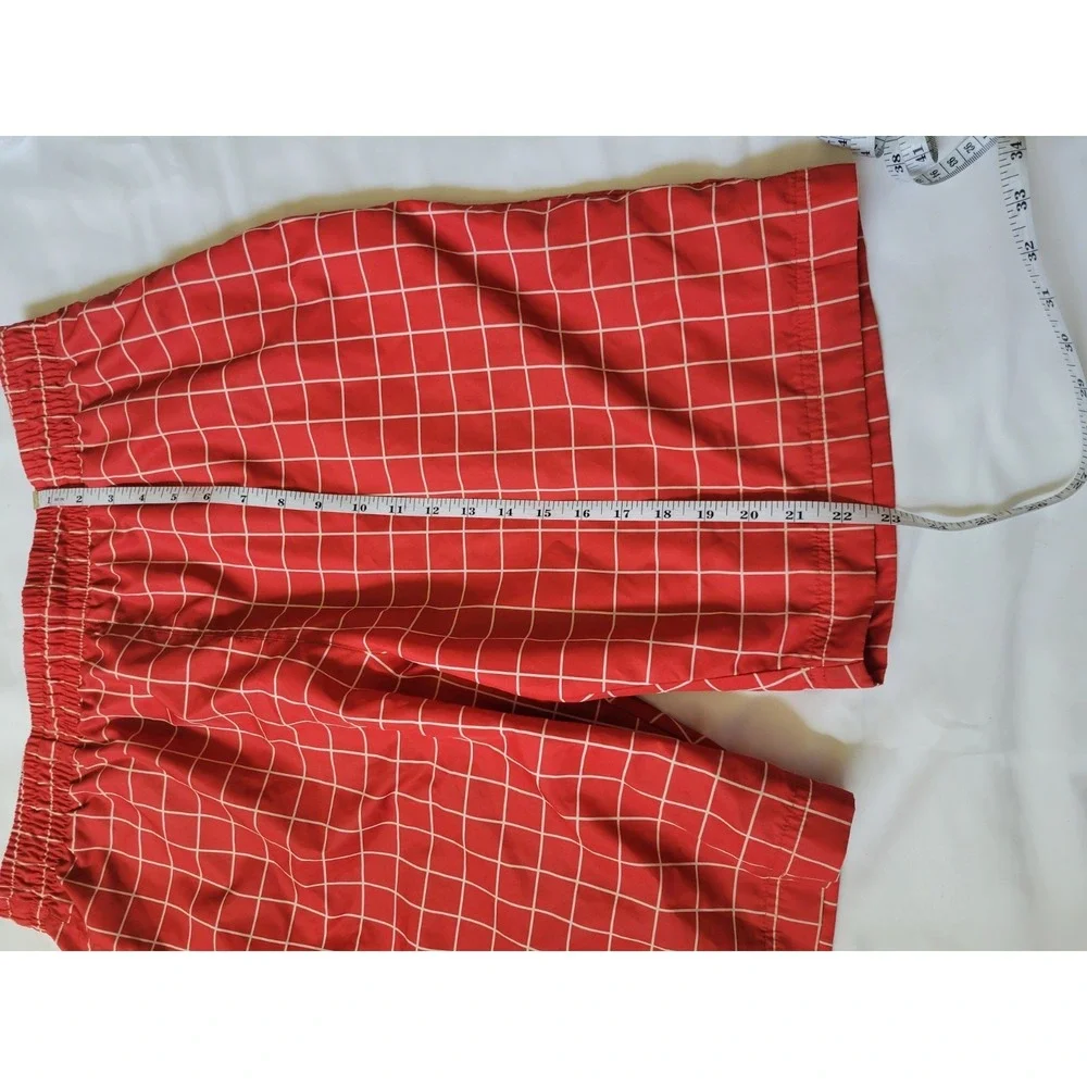 Nike Men's Swim Tunks Shorts  Red & White‎ Size XL
